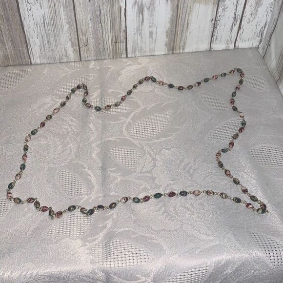 Vintage Boho Long Beaded Chain Necklace 21.5” - Picture 8 of 15